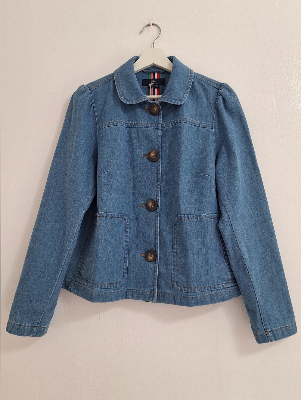 NWT Boden Light Blue Denim Button-Up Jacket